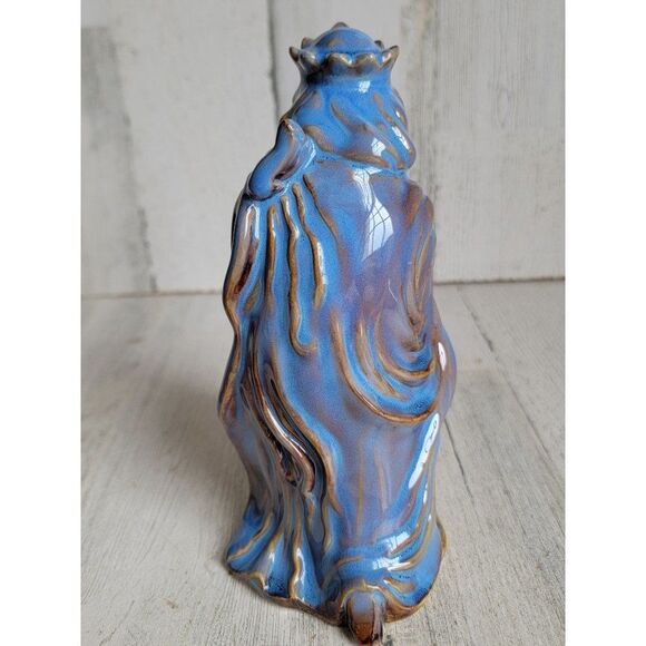 Ceramic nativity scene 3 Kingsman blue figure religious Bible - Picture 4 of 7